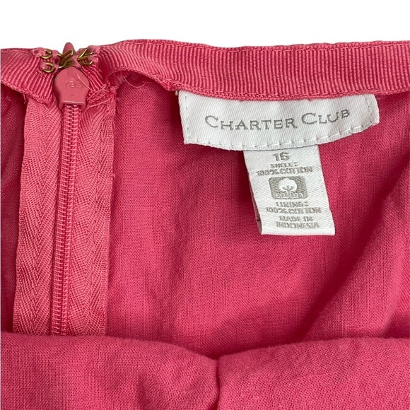 Charter Club Pink Skirt Eyelets with Matching Pink Liner Women’s Size 16 - Picture 8 of 9